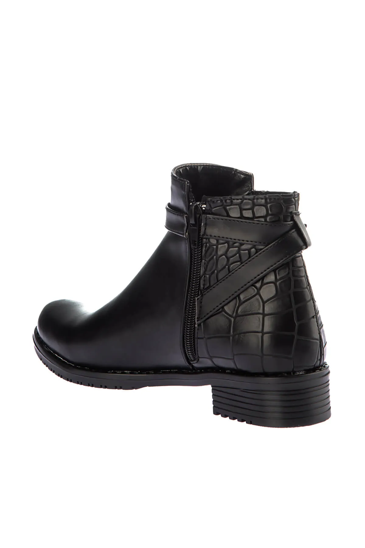 Fox Shoes  Schwarze Krokodil-Damenstiefel E726490009