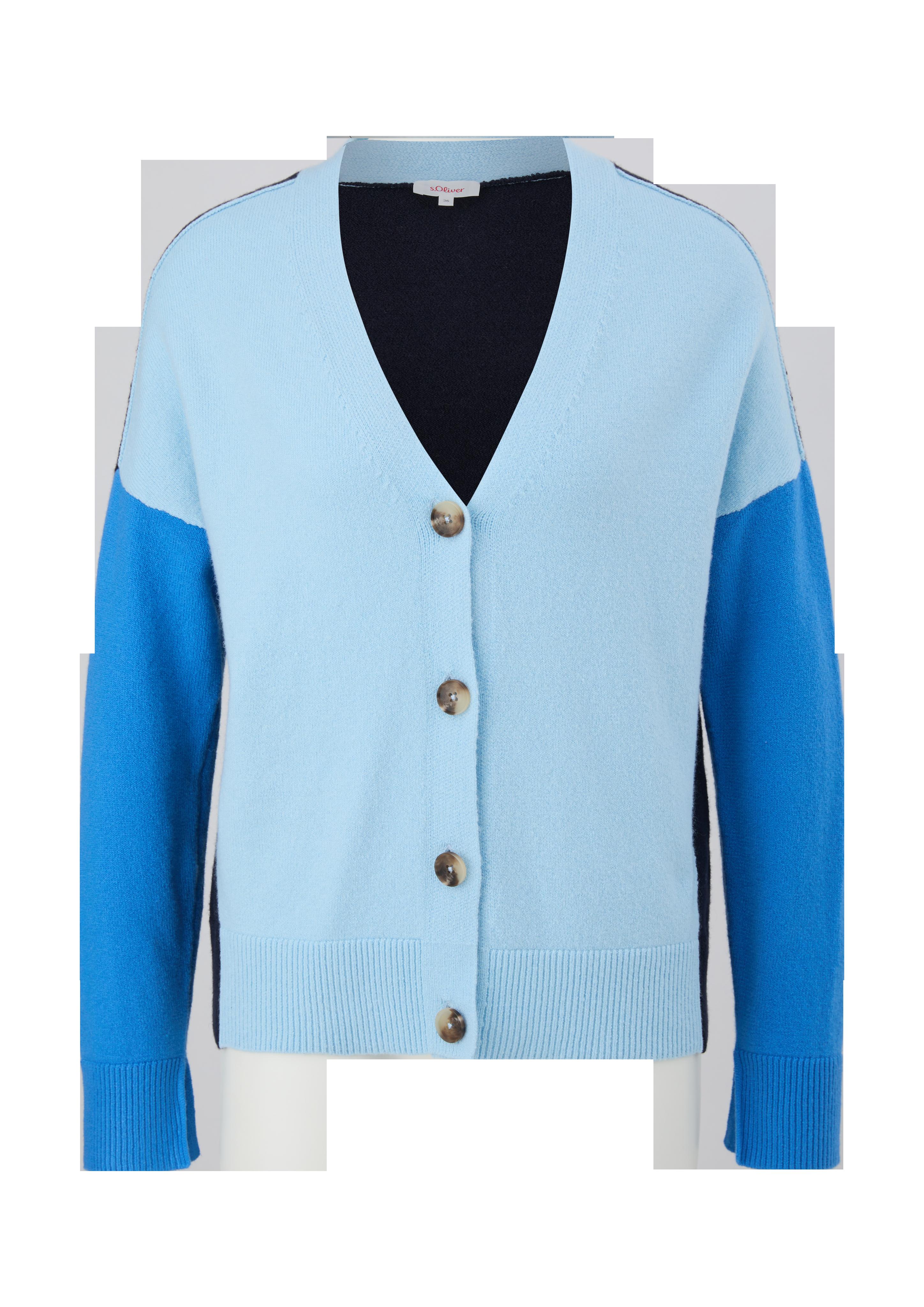 Strickjacke in Colour Blocking-Optik  2127211-59X8