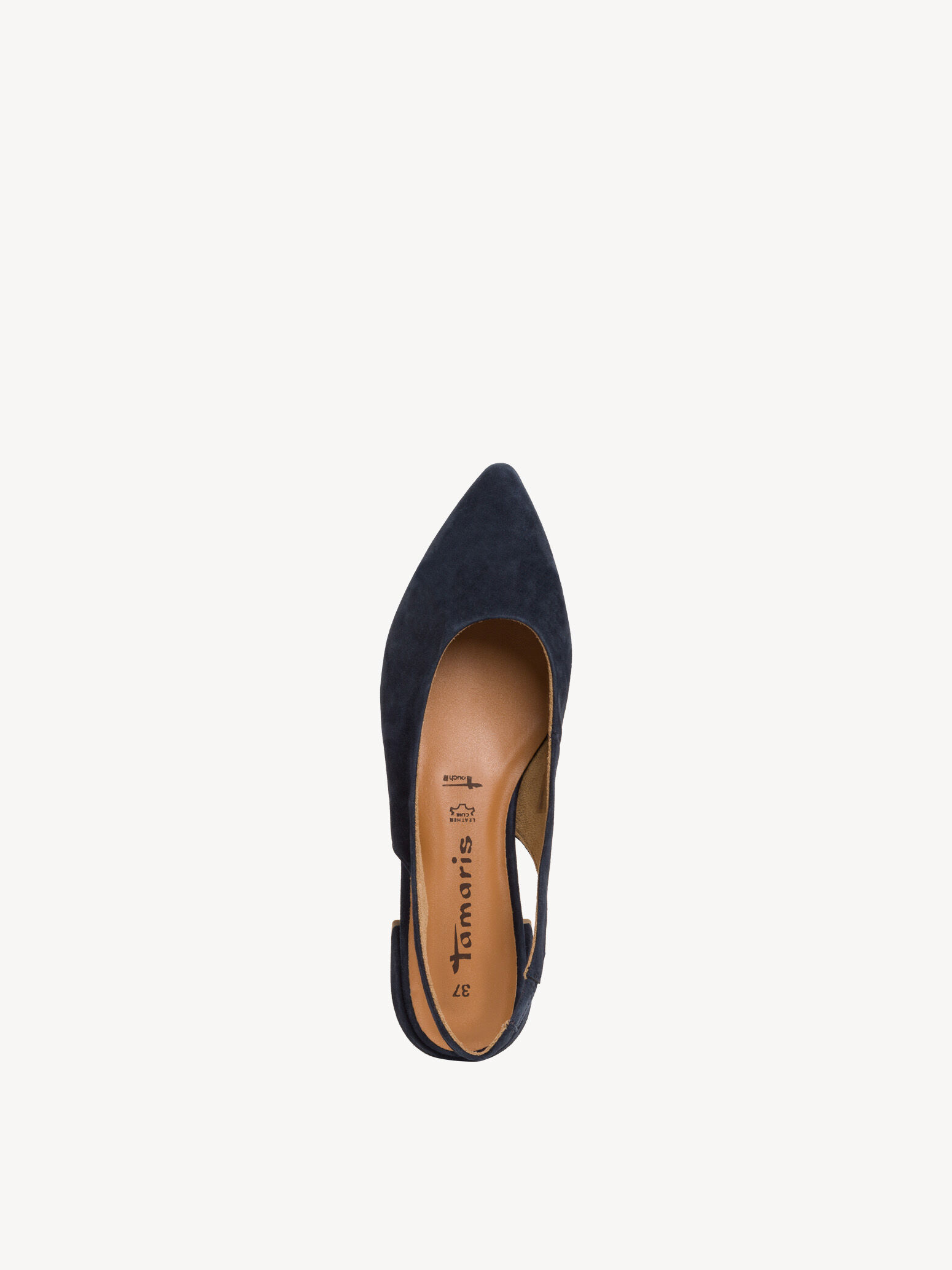 Escarpin en cuir - bleu