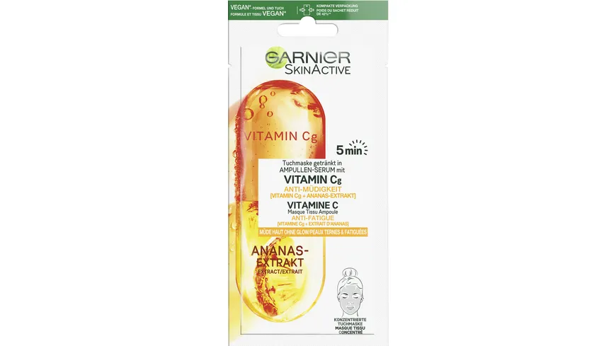 Garnier Skin Active Ampullen Tuchmaske Ananas