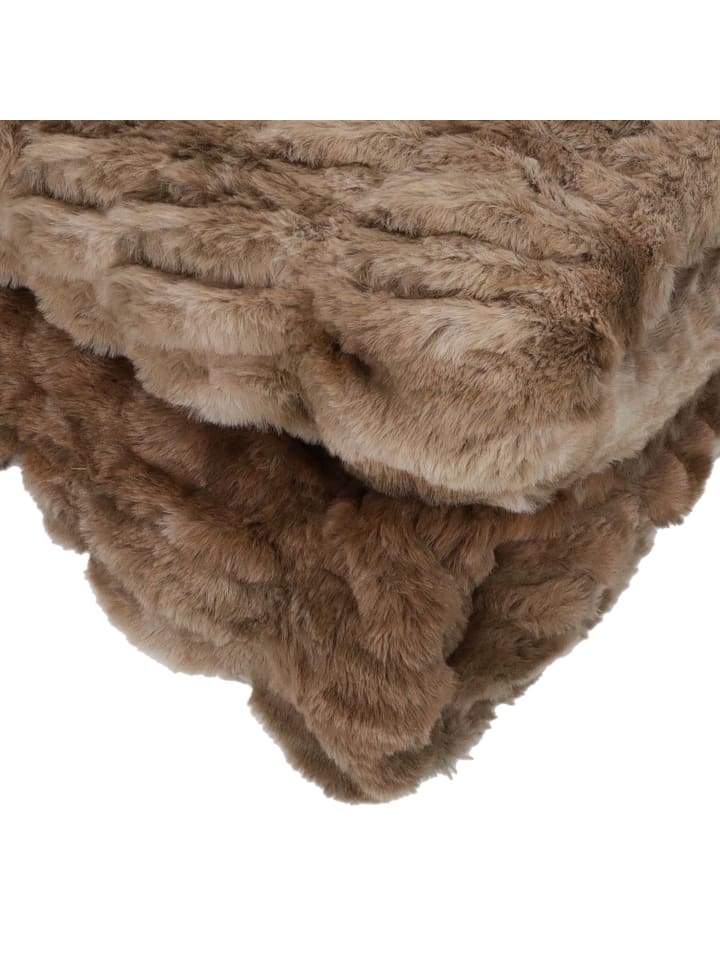 GMD Living Edle Wohndecke LUXURY in Brown (braun) günstig kaufen 150 x 200 cm