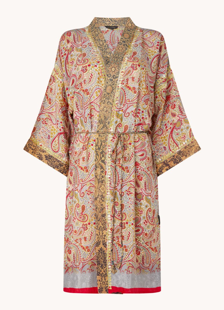 Rituals Jaypur Saree kimono realizzato in raso con motivo paisley