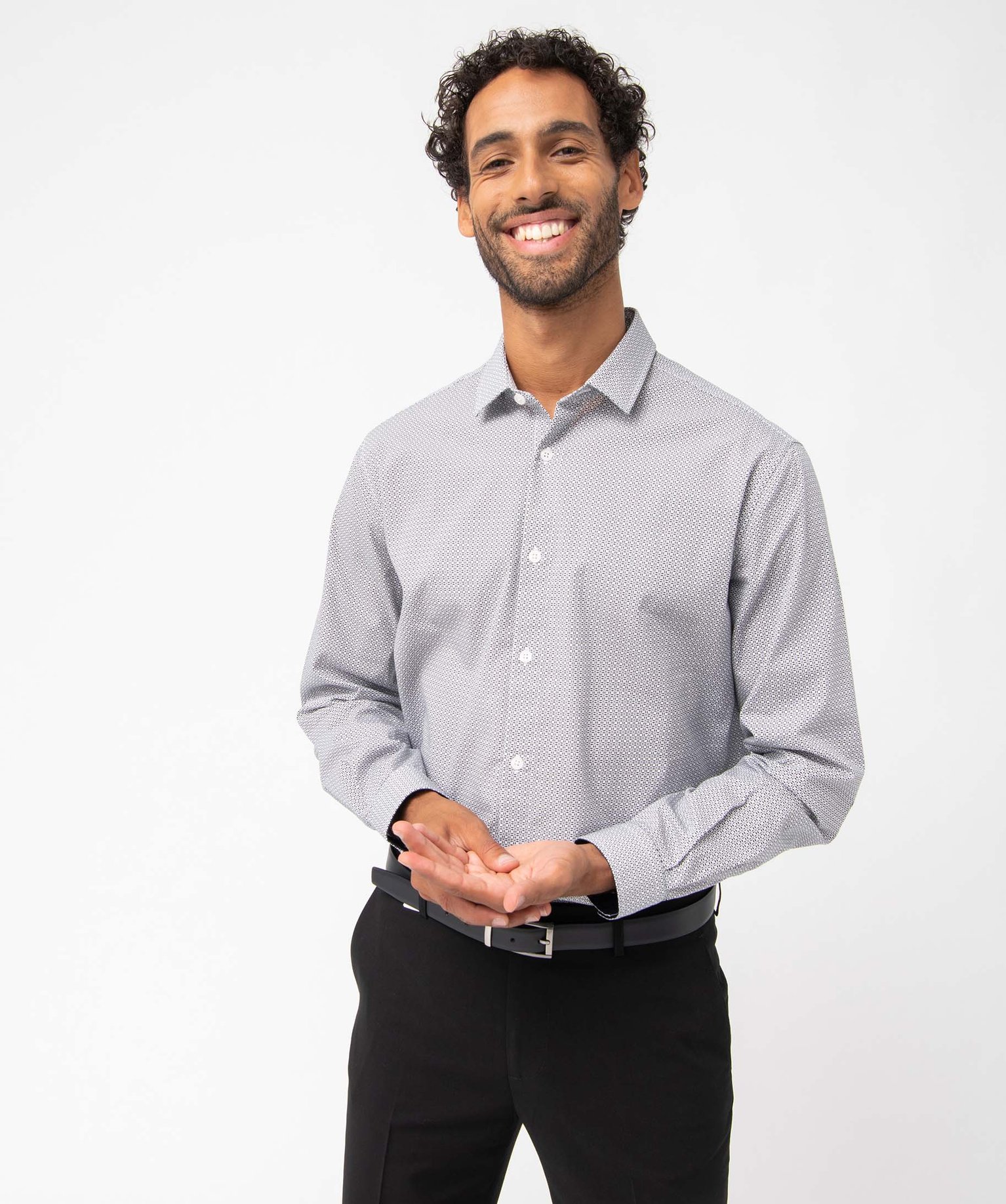 Chemise homme à micro-motifs imprime | GEMO