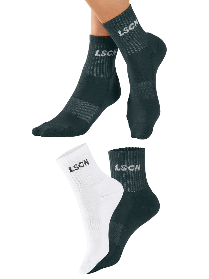 LSCN BY LASCANA Tennissocken in 1x weiß, 1x petrol günstig kaufen