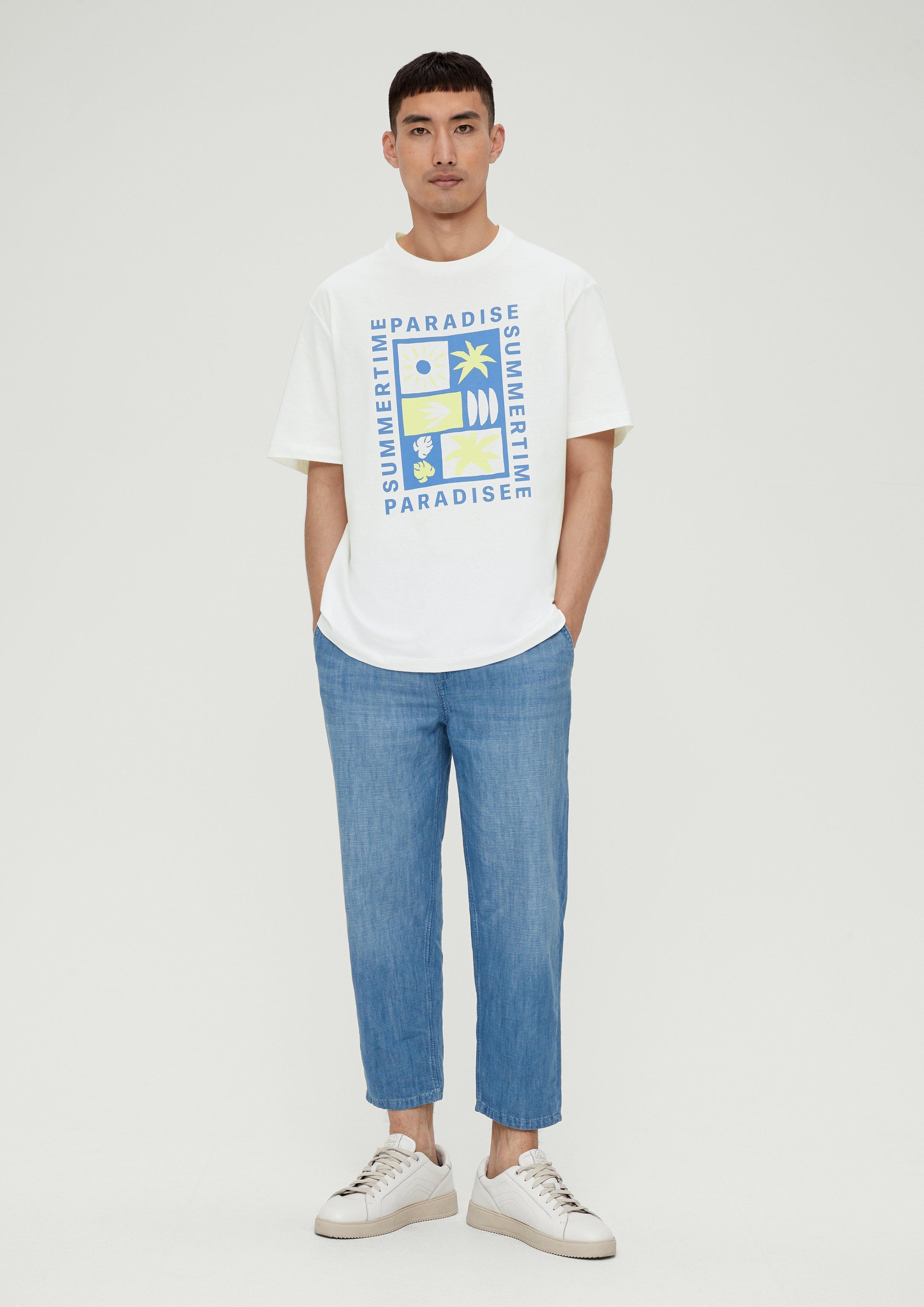 Baumwollshirt mit Frontprint  2131371-01D2