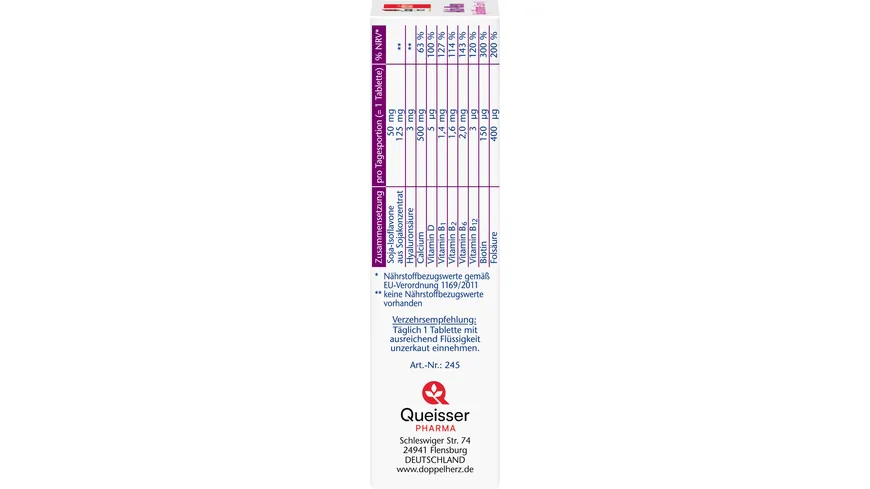 Doppelherz Aktiv-Meno Soja-Isoflavone + Calcium + D3 30 Tabletten