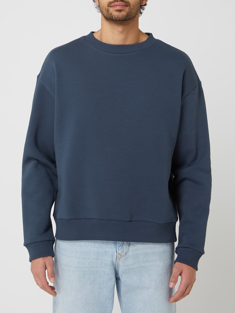 Sweatshirt aus Baumwollmischung in dunkelblau
