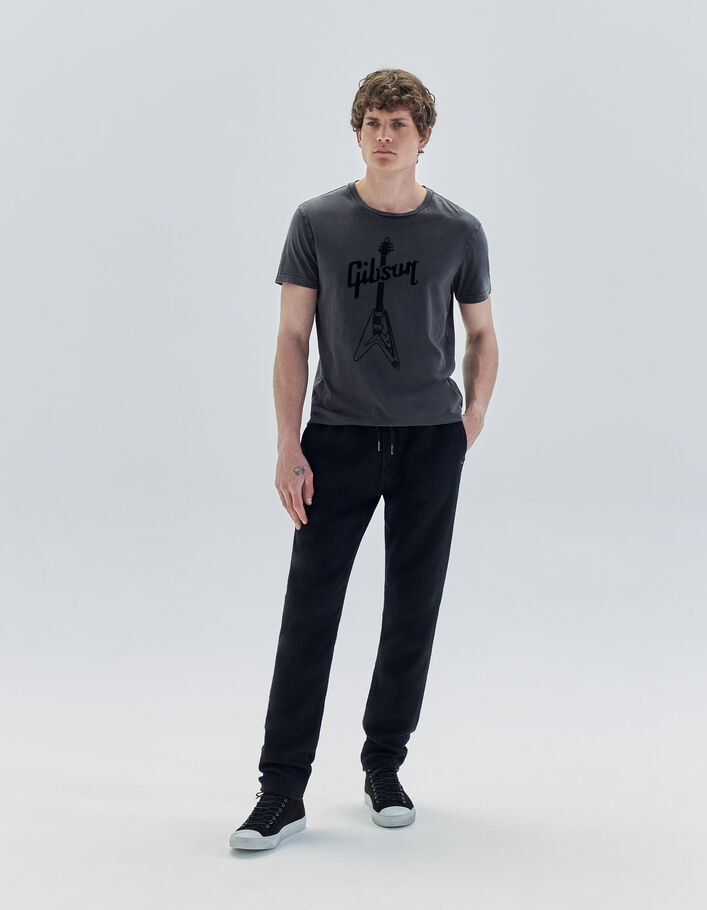 T-shirt gris visuel guitare électrique GIBSON Homme