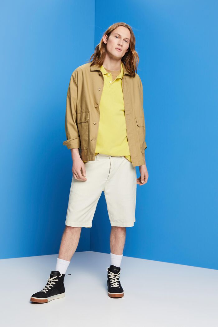 Poloshirt aus Stone-Washed-Baumwollpikee