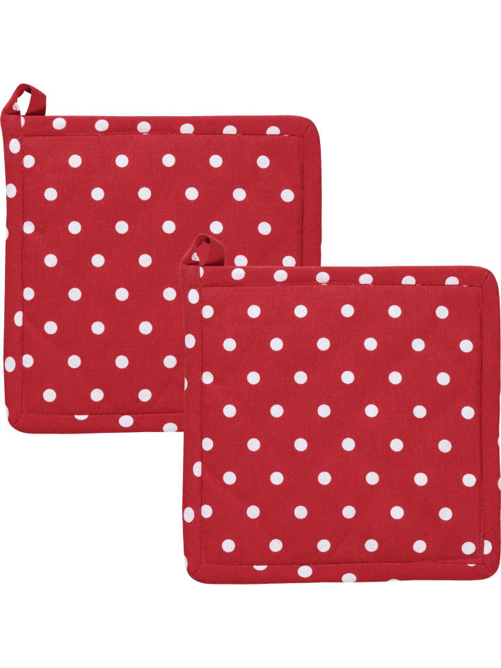 REDBEST Topflappen 2er-Pack Orlando in rot günstig kaufen 20 x 20 cm