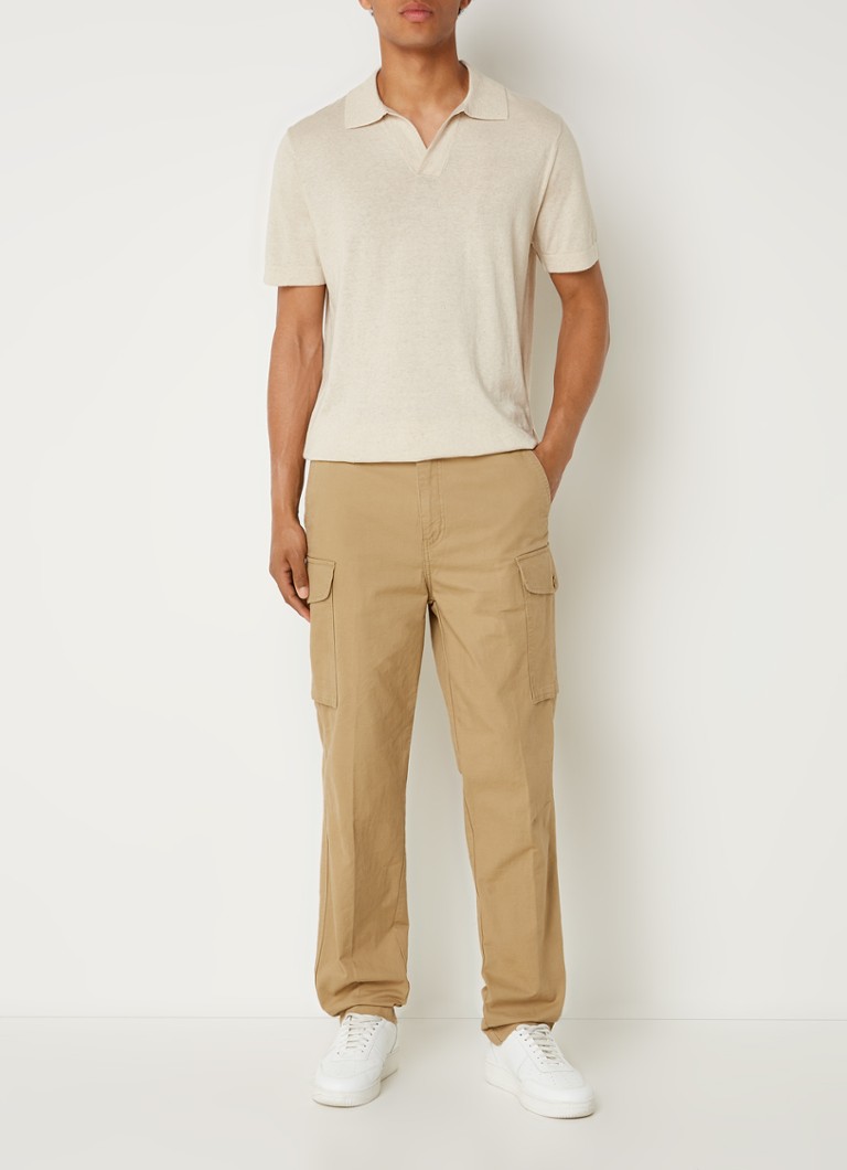 NN.07 Polo oversized fit ze směsi lnu