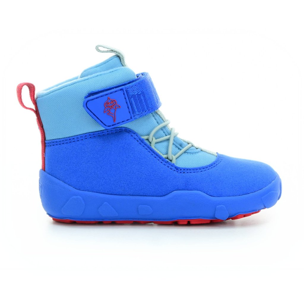 Affenzahn Lauflerner Vegan Warmy Hai Blau Winterbarfußschuhe