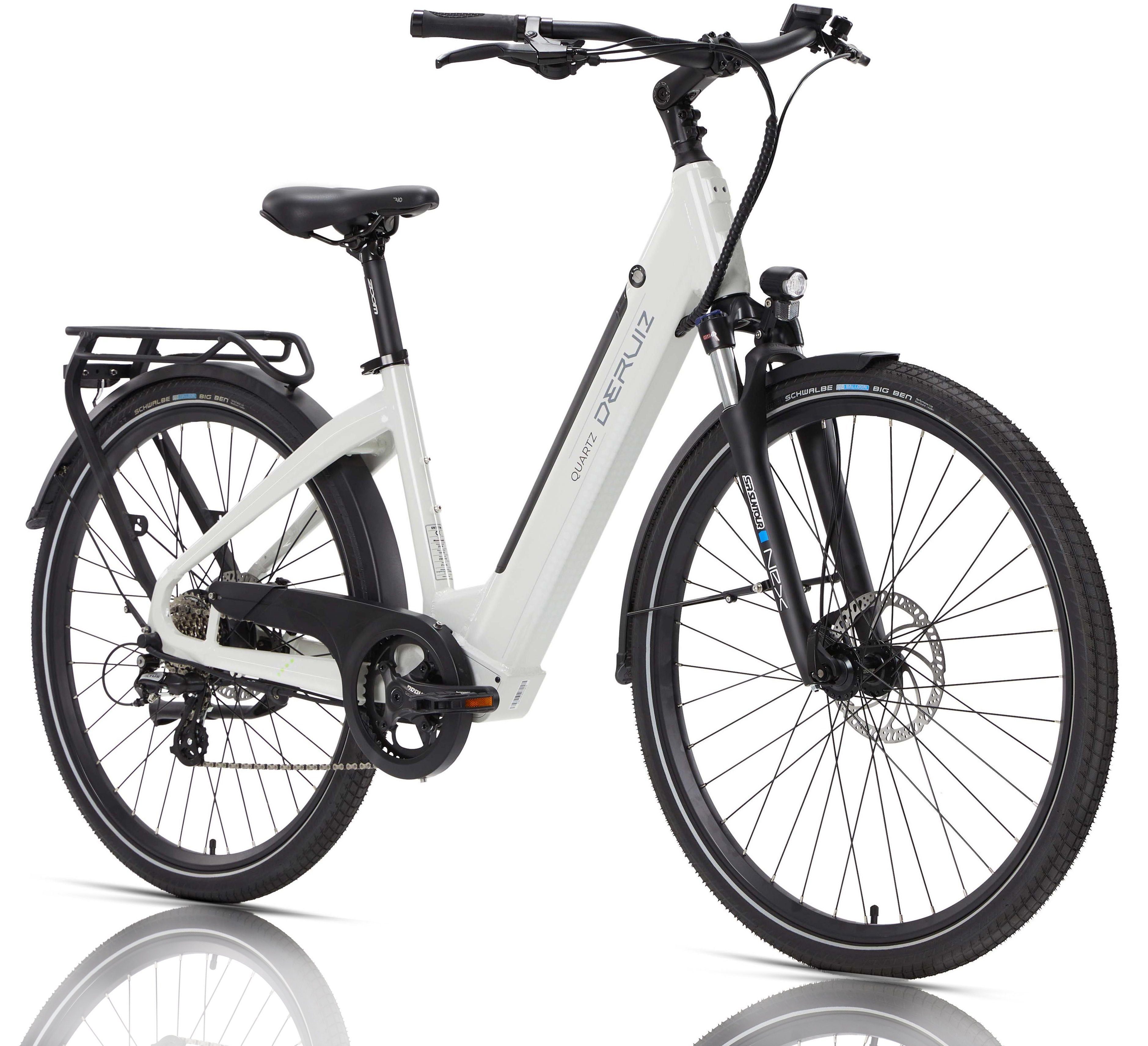 DERUIZ E-Bike Quartz 28 Zoll Ebike sale für Damen Herren, 644 Wh großer Kapazität, 8 Gang SHIMANO SHIMANO ALTUS 11-32T Schaltwerk, Kettenschaltung, Heckmotor, 644,00 Wh Baterrie, (mit Akku-Ladegerät, mit Werkzeug), 644Wh Batterien