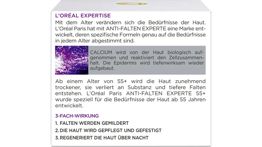 L'oréal Paris Dermo Anti Falten Expert 55+ Nachtpflege Tiegel 50ml 50 ml
