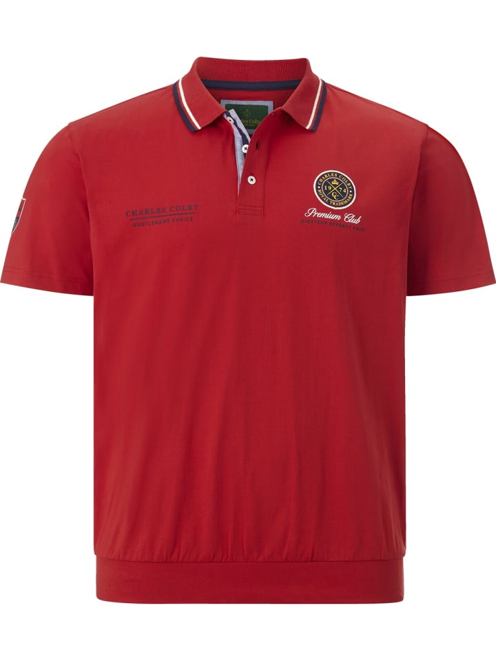 Charles Colby Poloshirt EARL JOYLIN in rot günstig kaufen