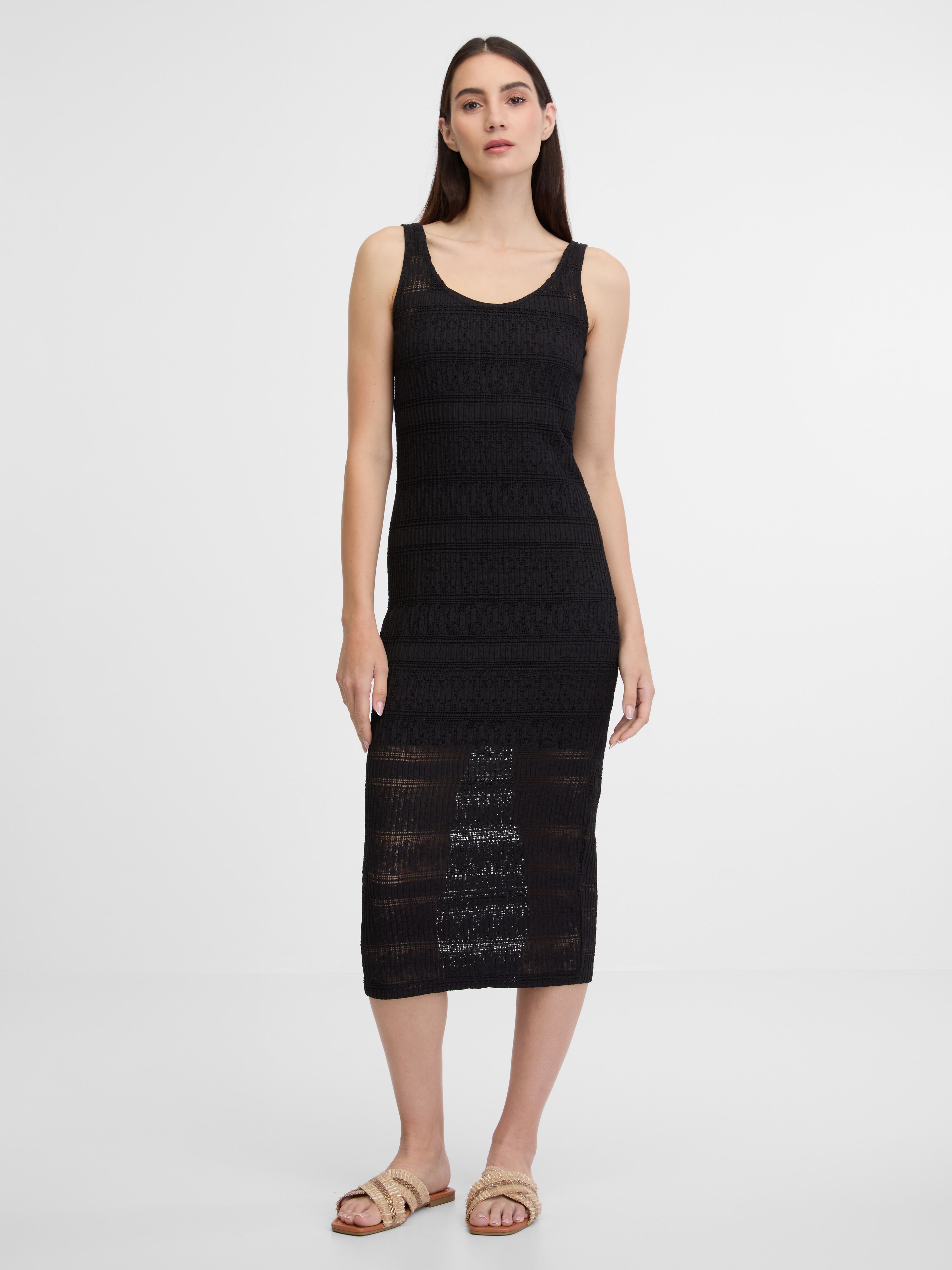 Schwarzes Damen-Midikleid ORSAY
