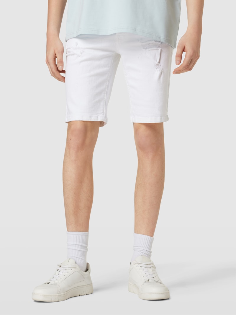 Jeansshorts im 5-Pocket-Design Modell 'PORTO' in weiß