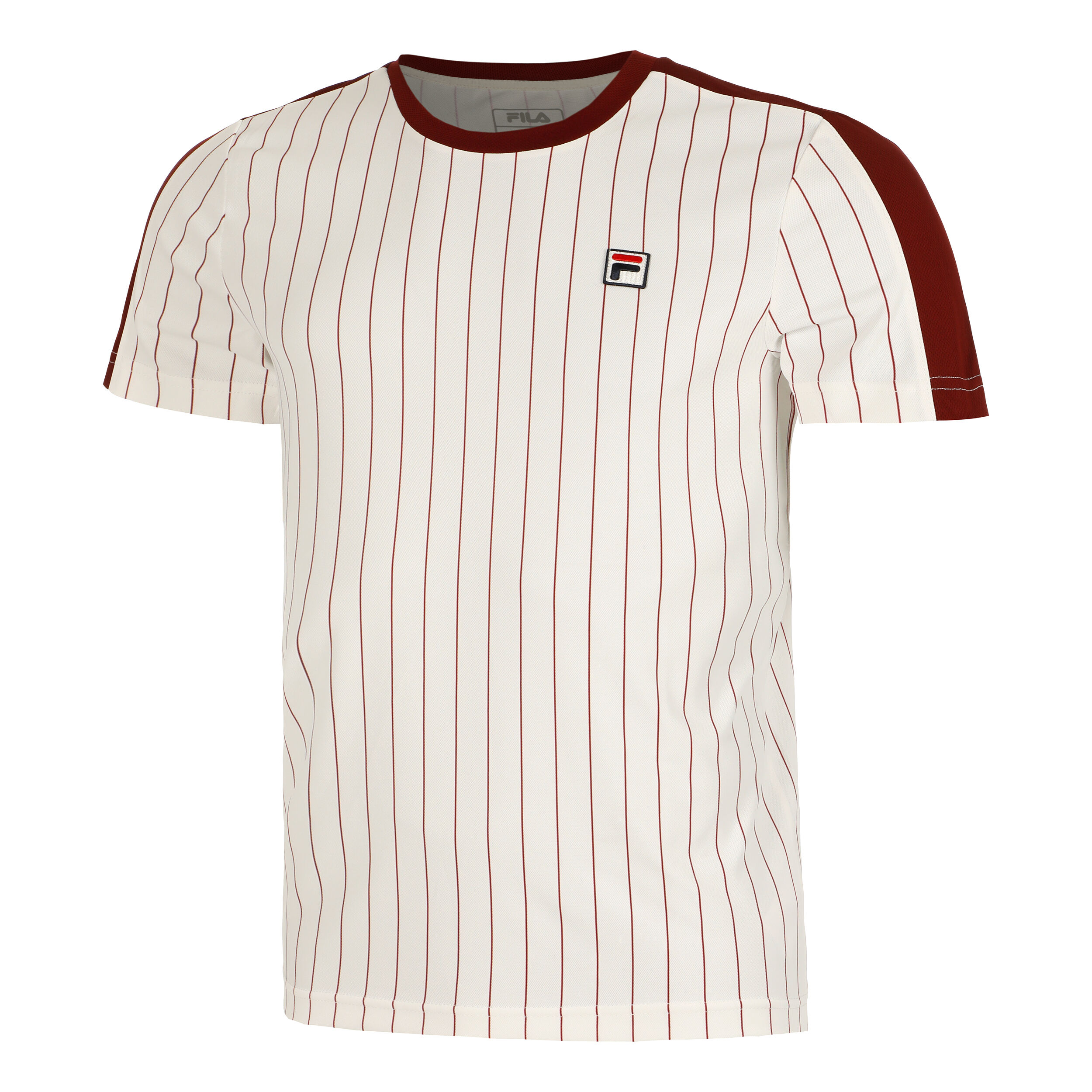 Stripes Jascha 2 T-Shirt Herren - Weiß, Dunkelrot