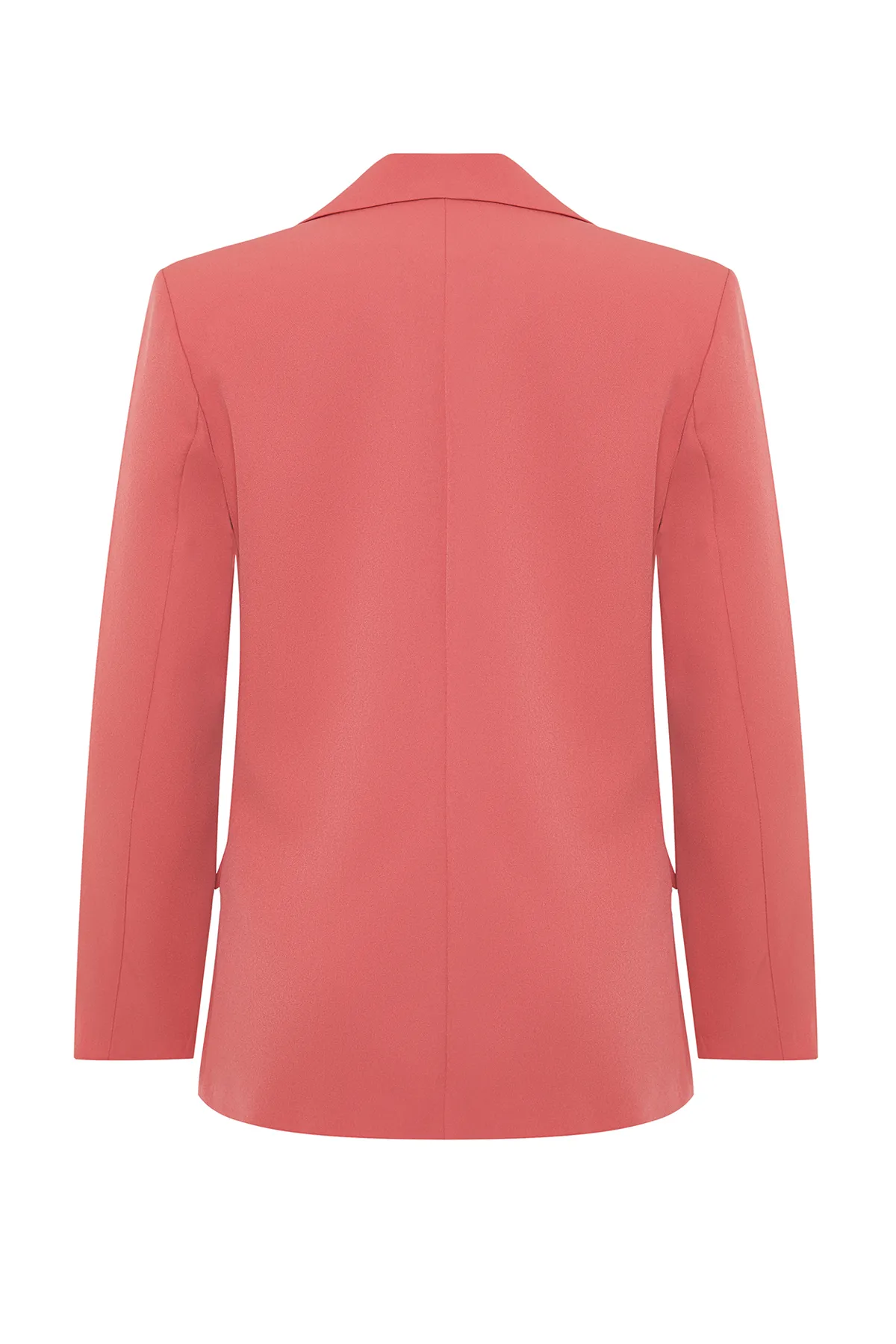Trendyol Collection  Granatapfelblumen-Blazer mit regulärem Futter, zweireihigem Verschluss, gewebt, TWOSS21CE0137