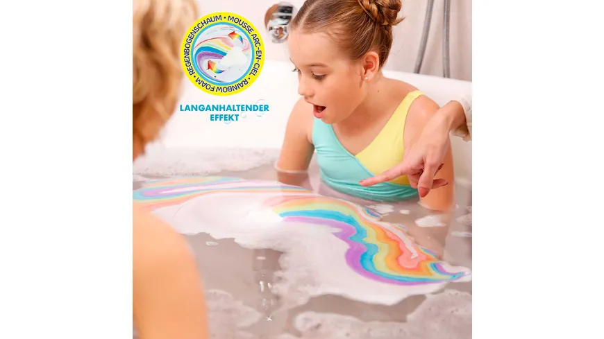 AVEO Kids Regenbogen-Badeschaum Badebombe sortiert