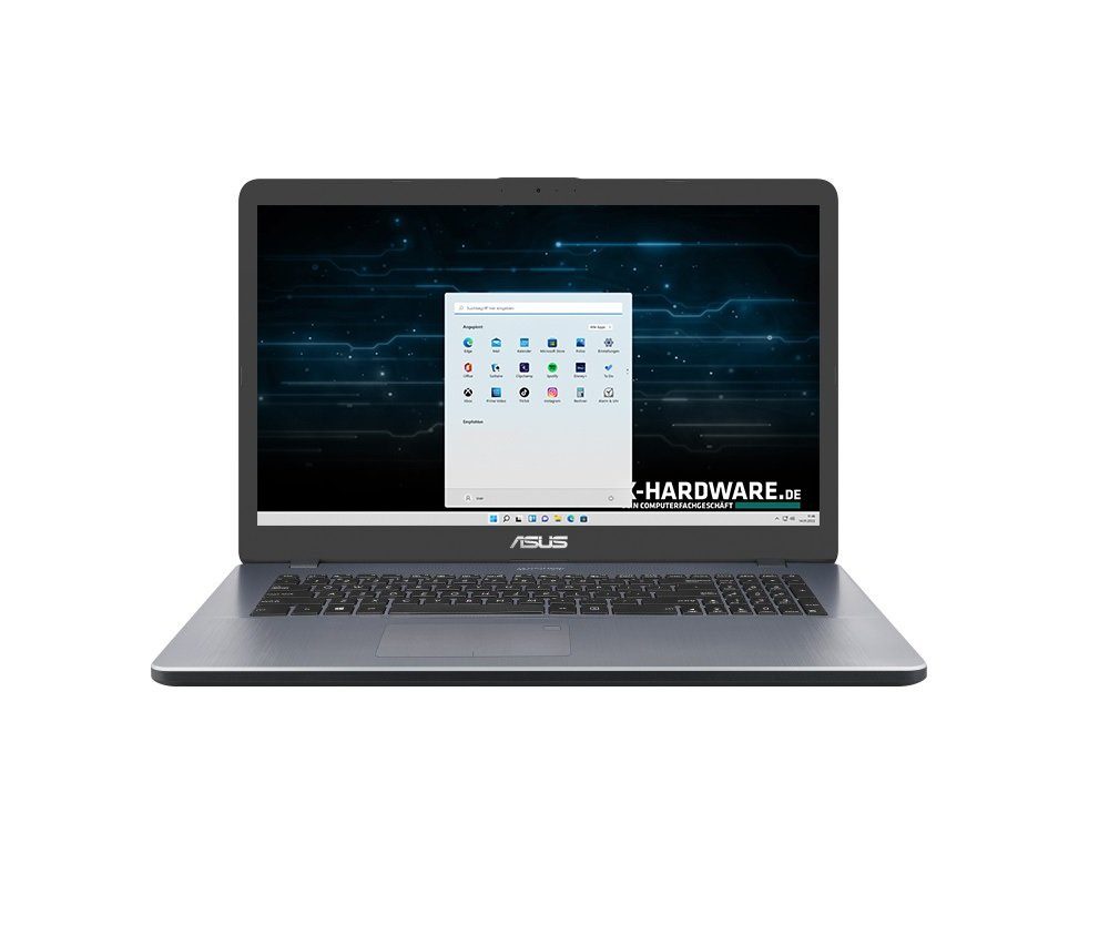 Asus VivoBook 17 F705U, Pentium 4405U, 8GB RAM, 512GB SSD Business-Notebook (43,90 cm/17.3 Zoll, Intel Pentium 4405U, Intel HD Graphics 510 (iGPU), 512 GB SSD, Windows 11 Professional)