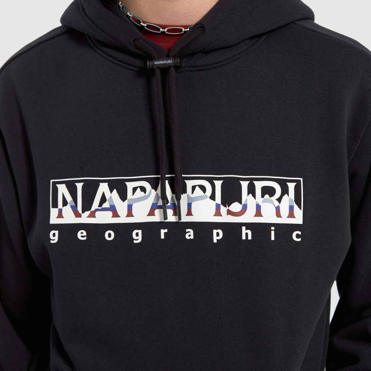 NAPAPIJRI telemark hoodie i svart och vitt