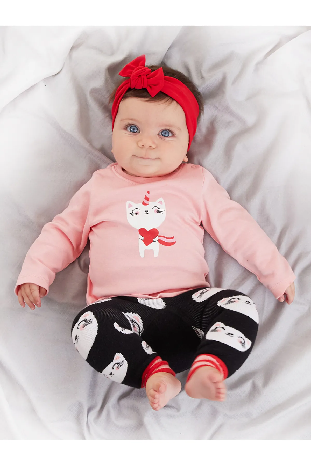 Denokids  Katzen-Baby-Rosa-T-Shirt