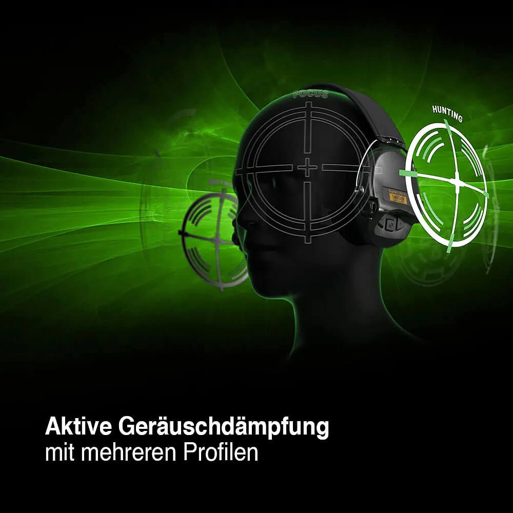 Gehörschutz Pro-X LED Camo mit Gelkissen