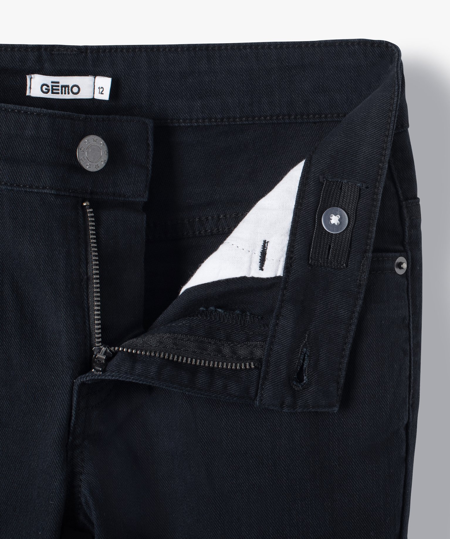 Pantalon Garçon style jean slim 5 poches noir | GEMO