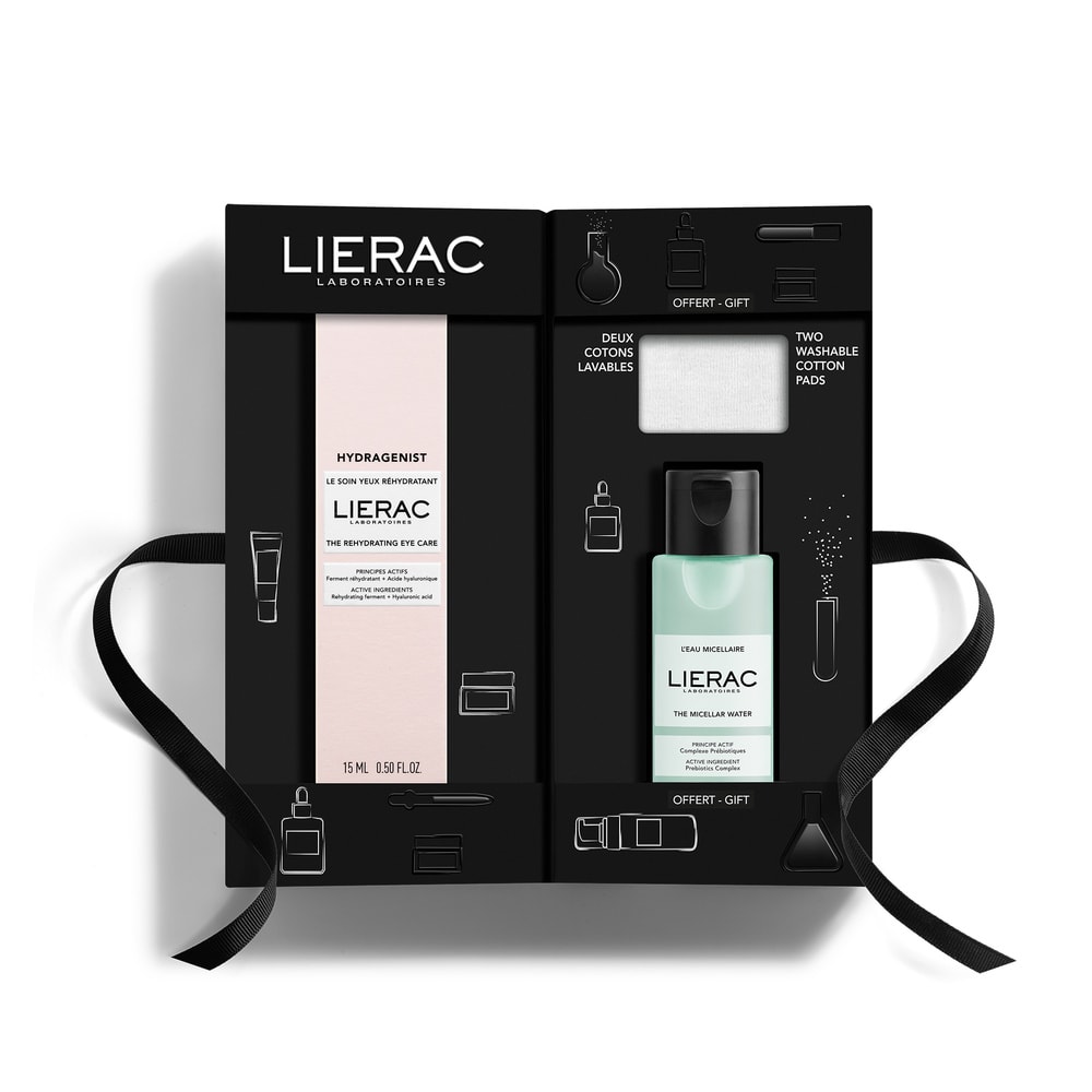 Lierac Coffret Decouverte - Soin Yeux Hydragenist 15ml + Eau Micellaire 50ml + 2 Cotons Coffret