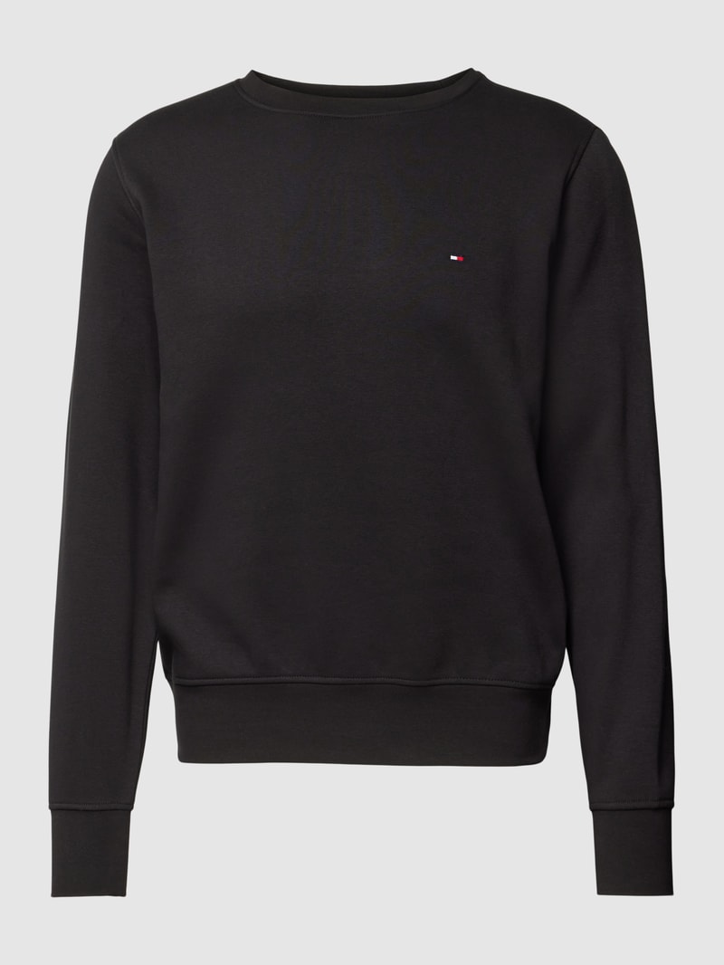 Sweatshirt mit Label-Stitching c in schwarz