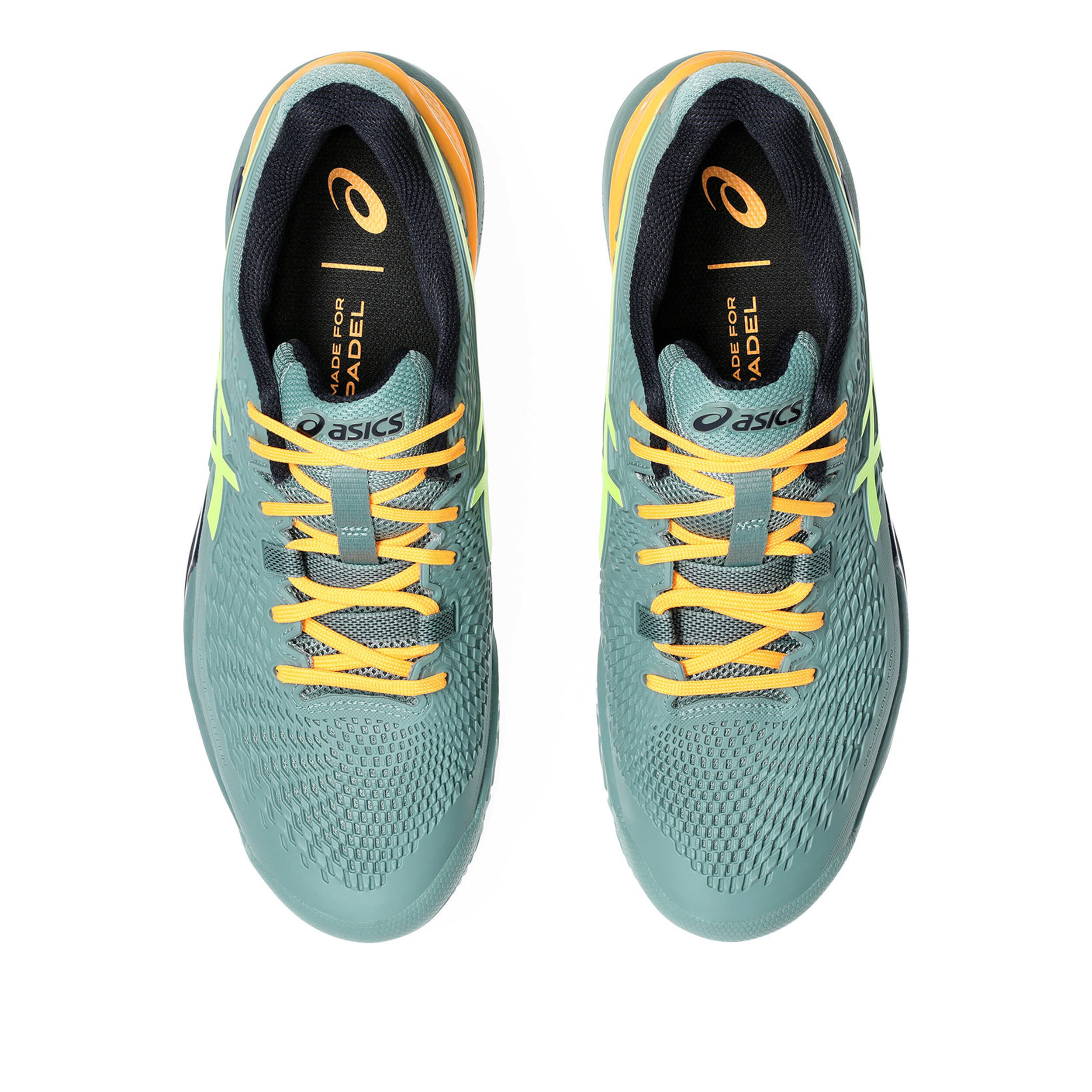 Gel-Resolution 9 Padelschuh Herren - Grün, Neongelb