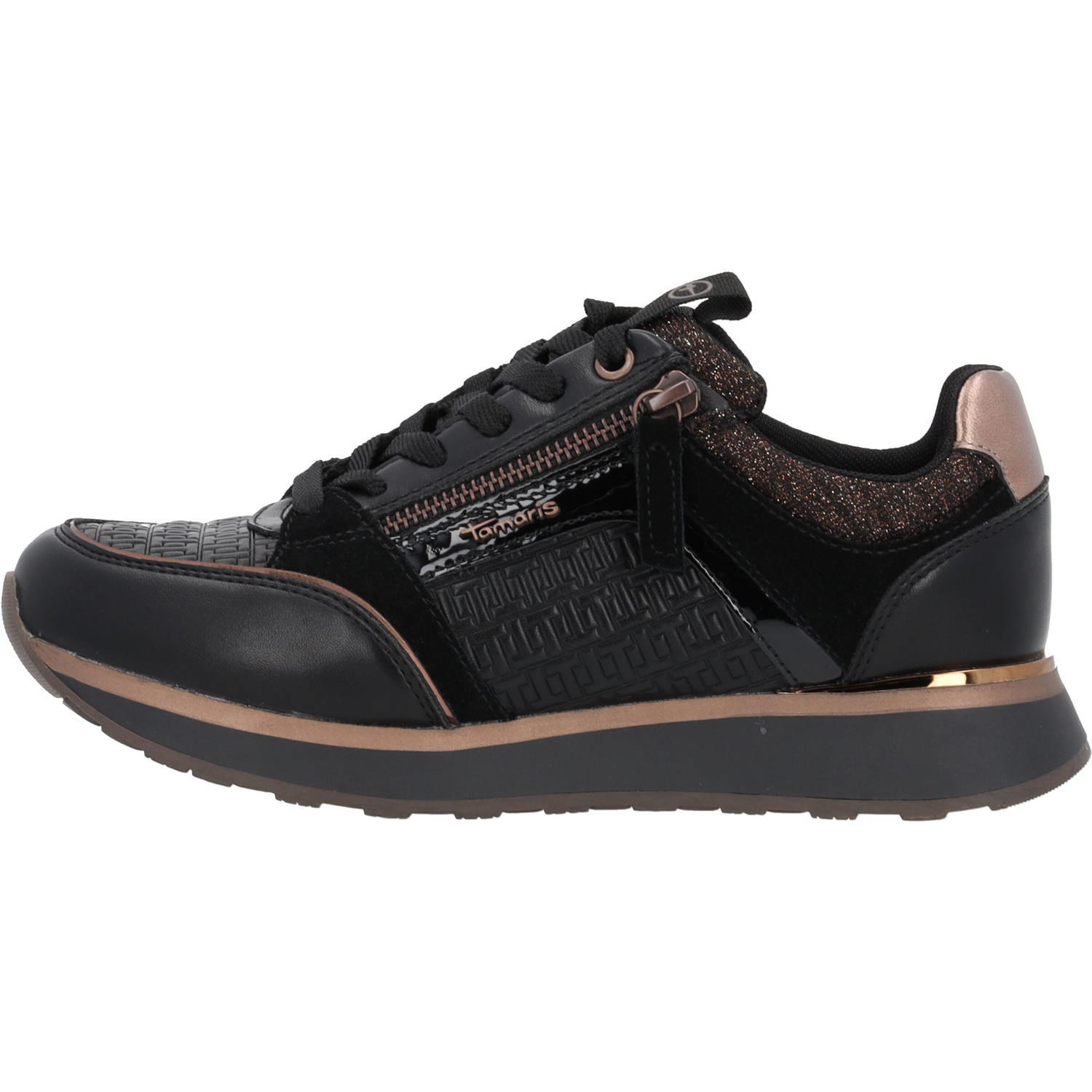 Tamaris 23726-41, Schnürschuhe, Damen, Schwarz