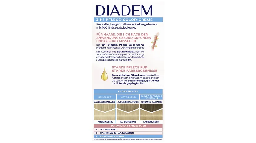 DIADEM 3in1 Pflege-Color-Creme 703 - platinblond