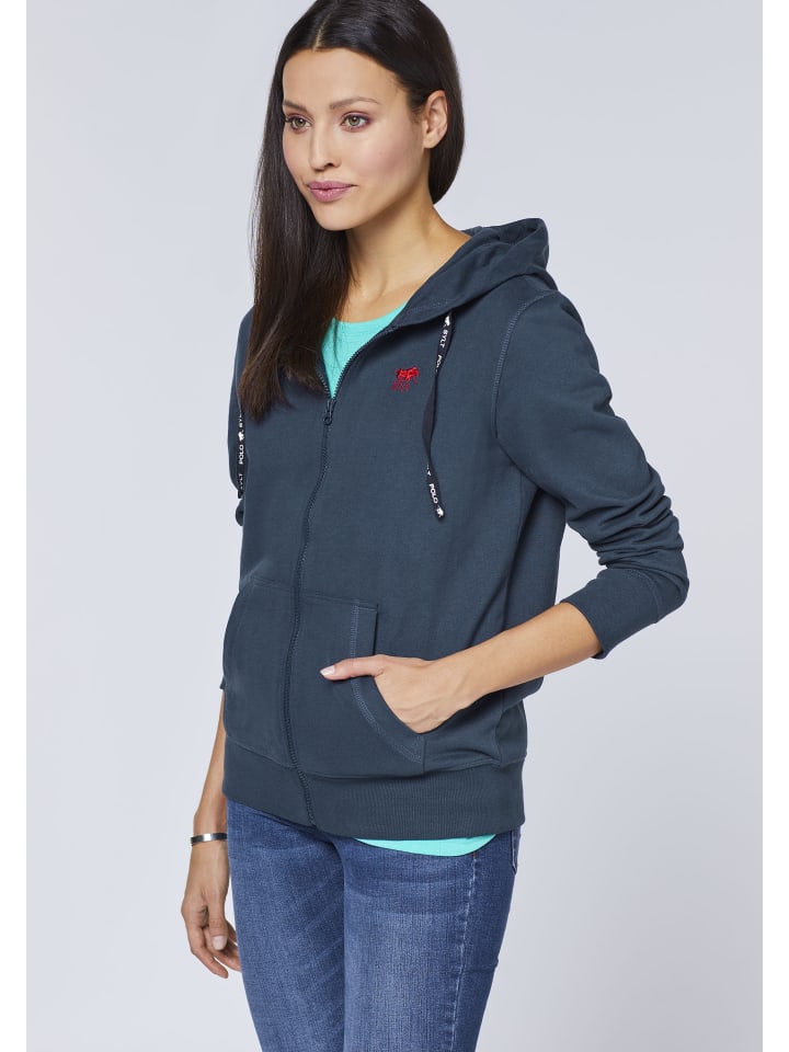 Polo Sylt Kapuzen-Sweatjacke in Blau günstig kaufen