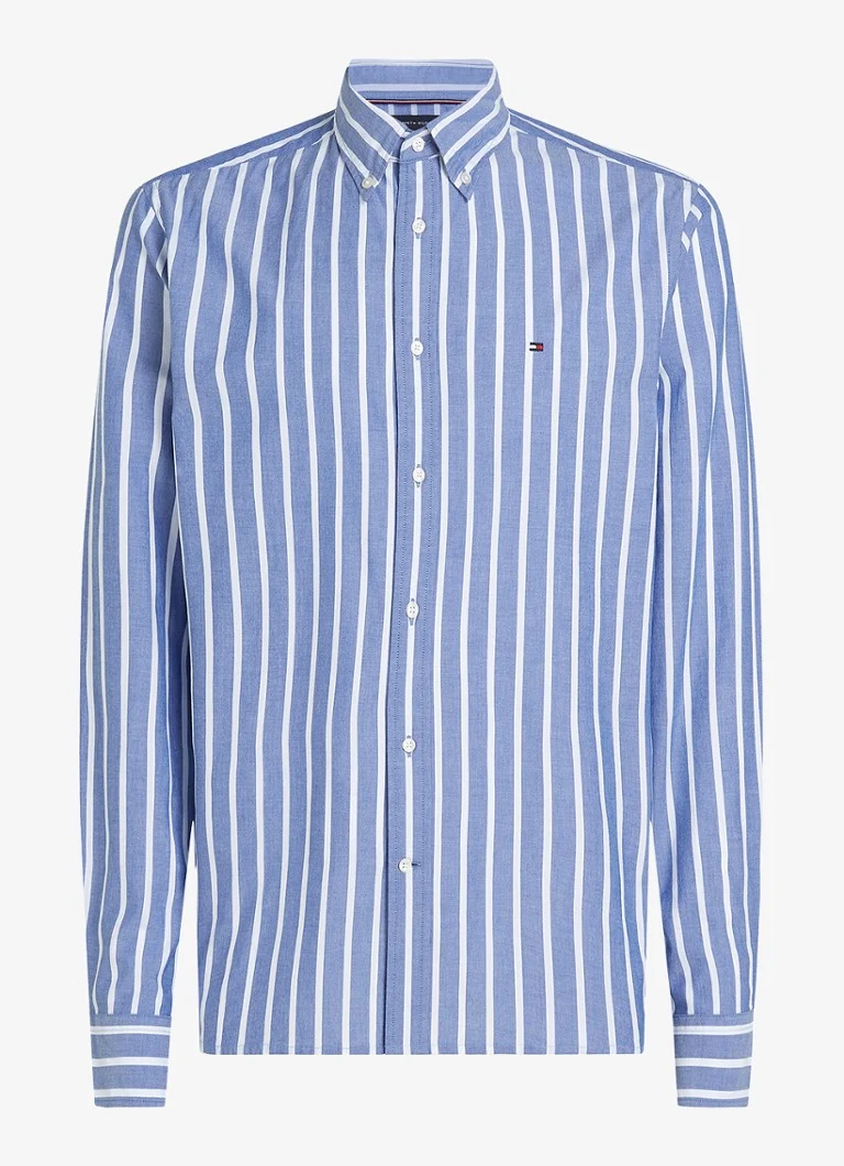 Tommy Hilfiger Flex majica regular fit s črtastim potiskom in logotipom