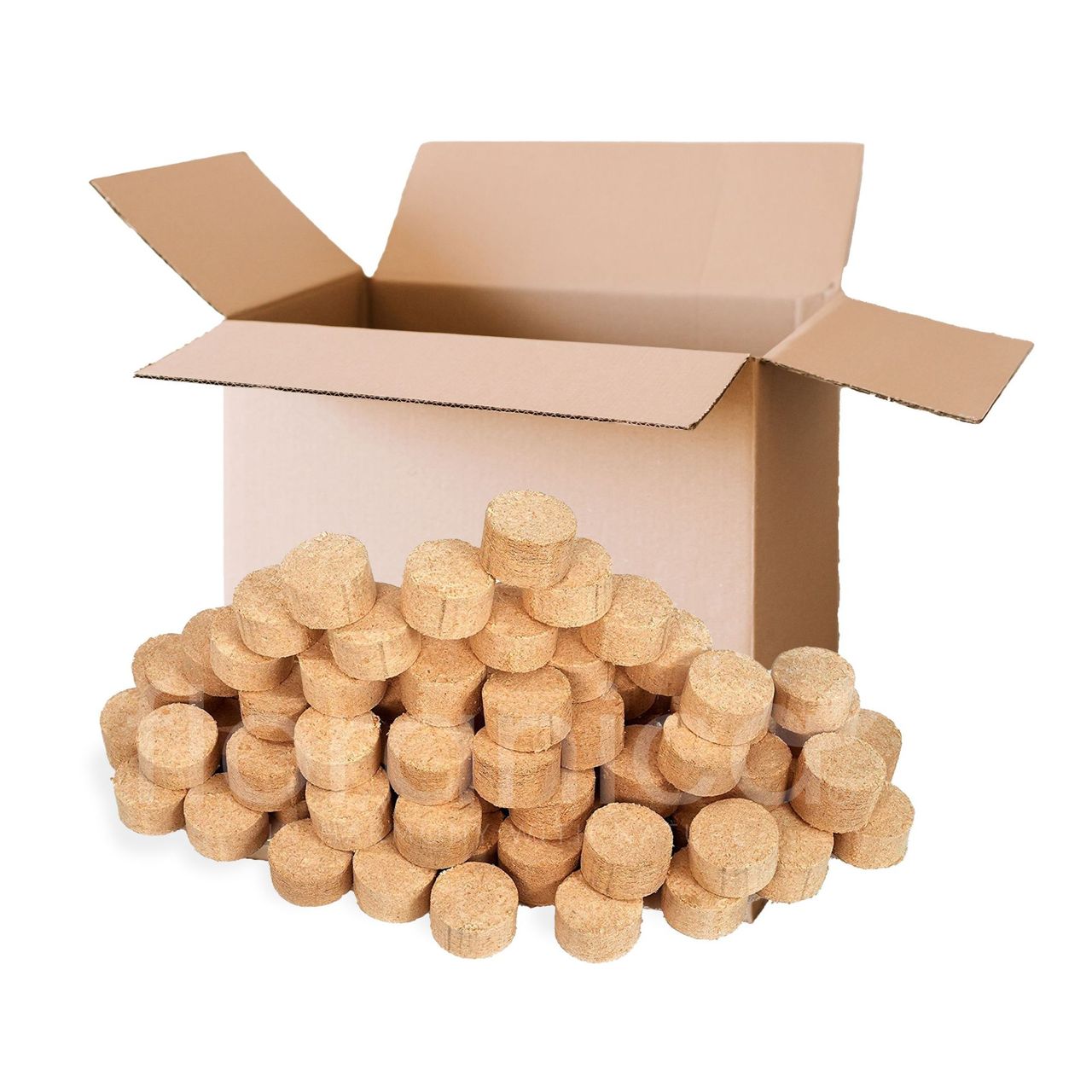 Pemicont Floranica Holzbriketts 100% Gepresste Rundholzbriketts 20kg im Karton Brikett Ideal für Kamin Ofen Raketenofen Grill Umweltfreundlich Hohe Brennwert Raucharm