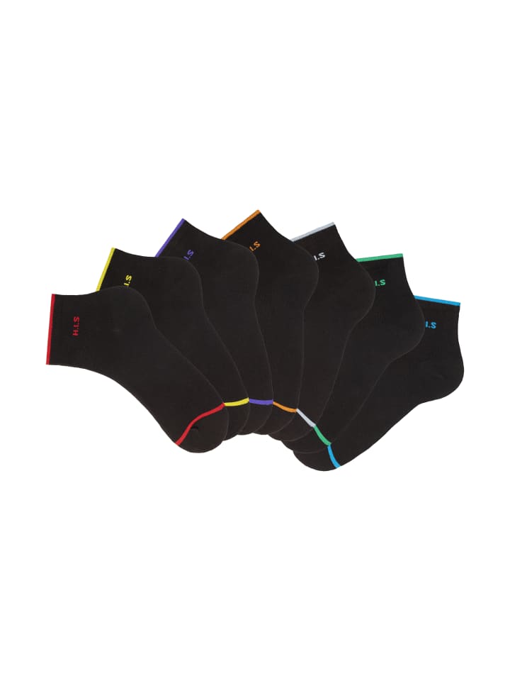 H.I.S Kurzsocken in 7x schwarz günstig kaufen