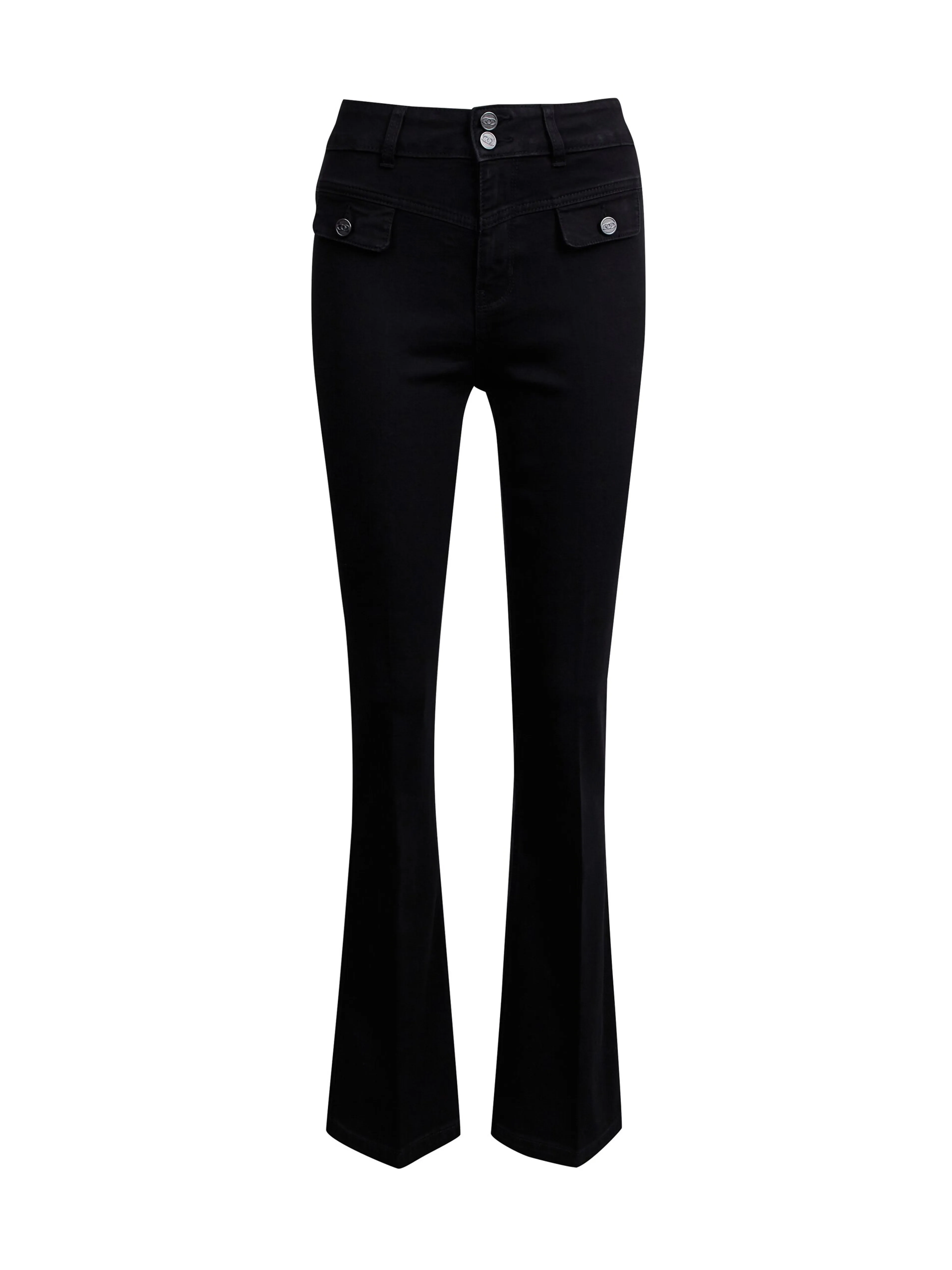 Schwarze Damen-Bootcut-Jeans ORSAY