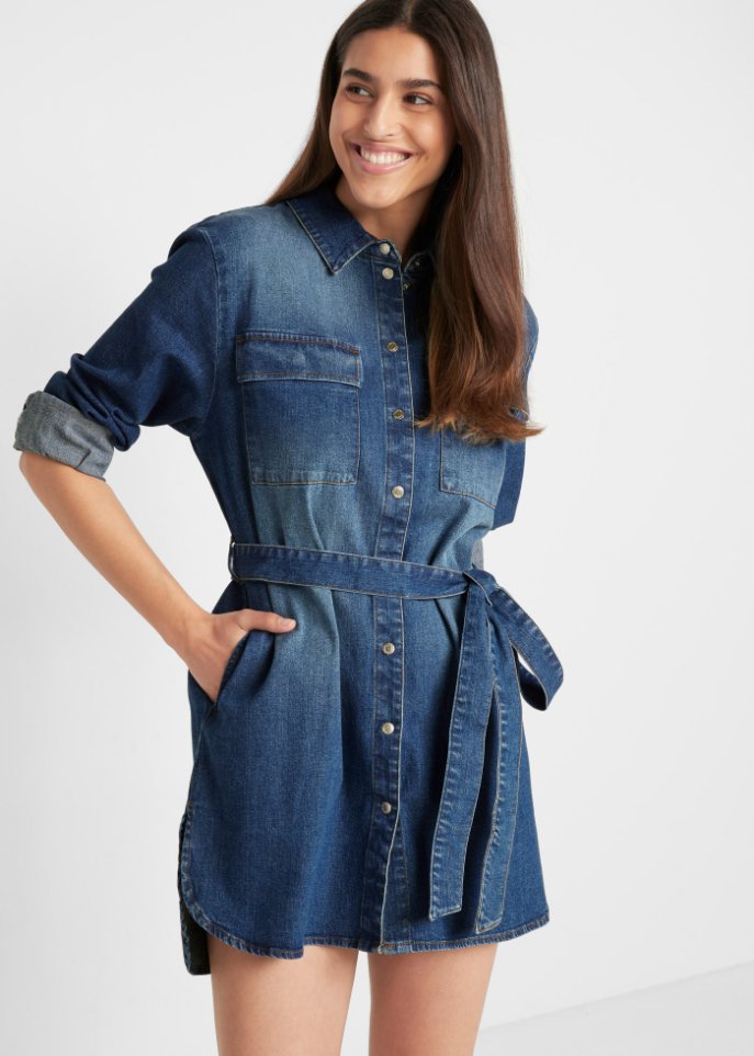 Jeanskleid mit Gürtel
