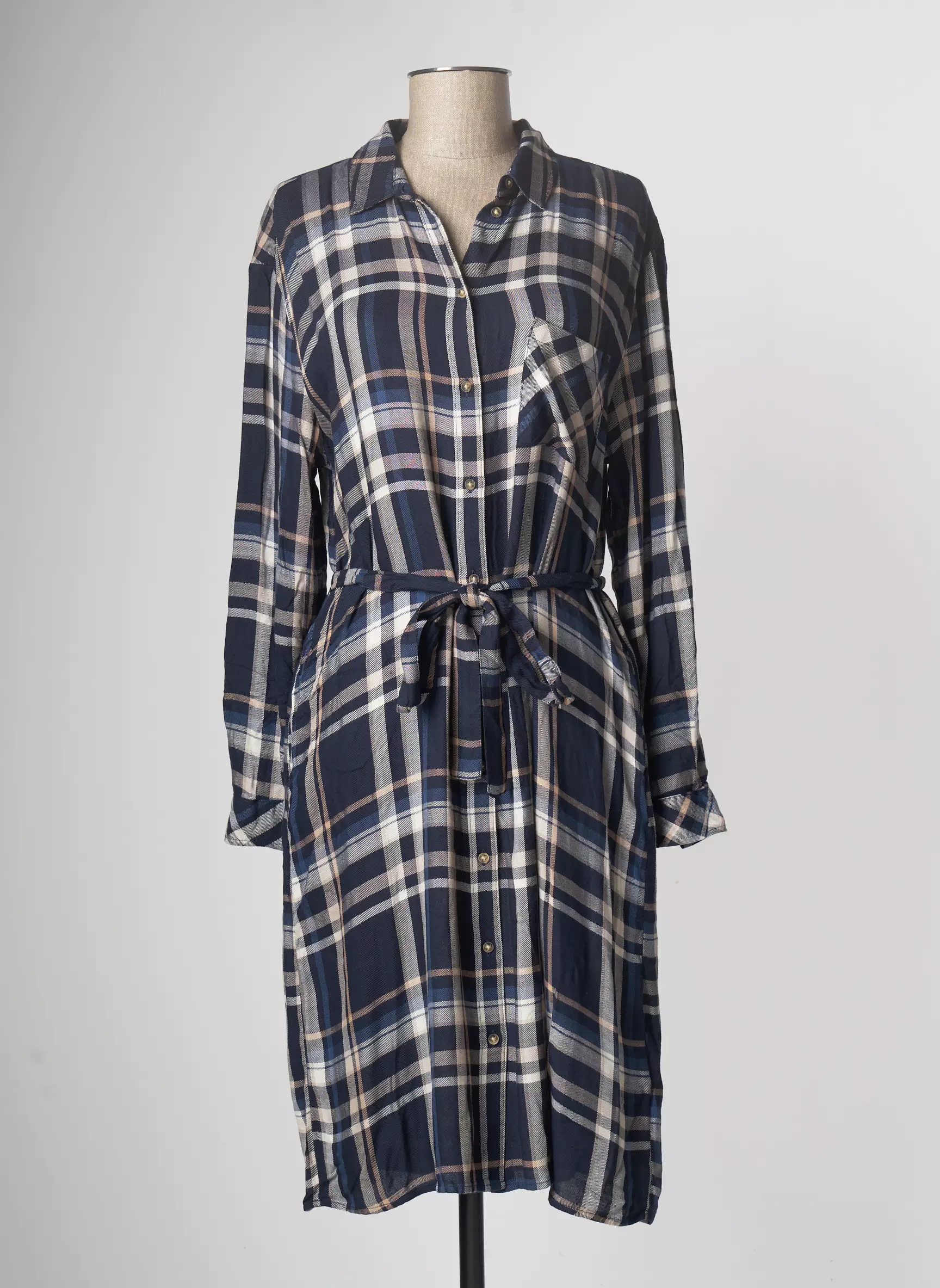 Tom Tailor Robes Mi Longues Femme couleur bleu