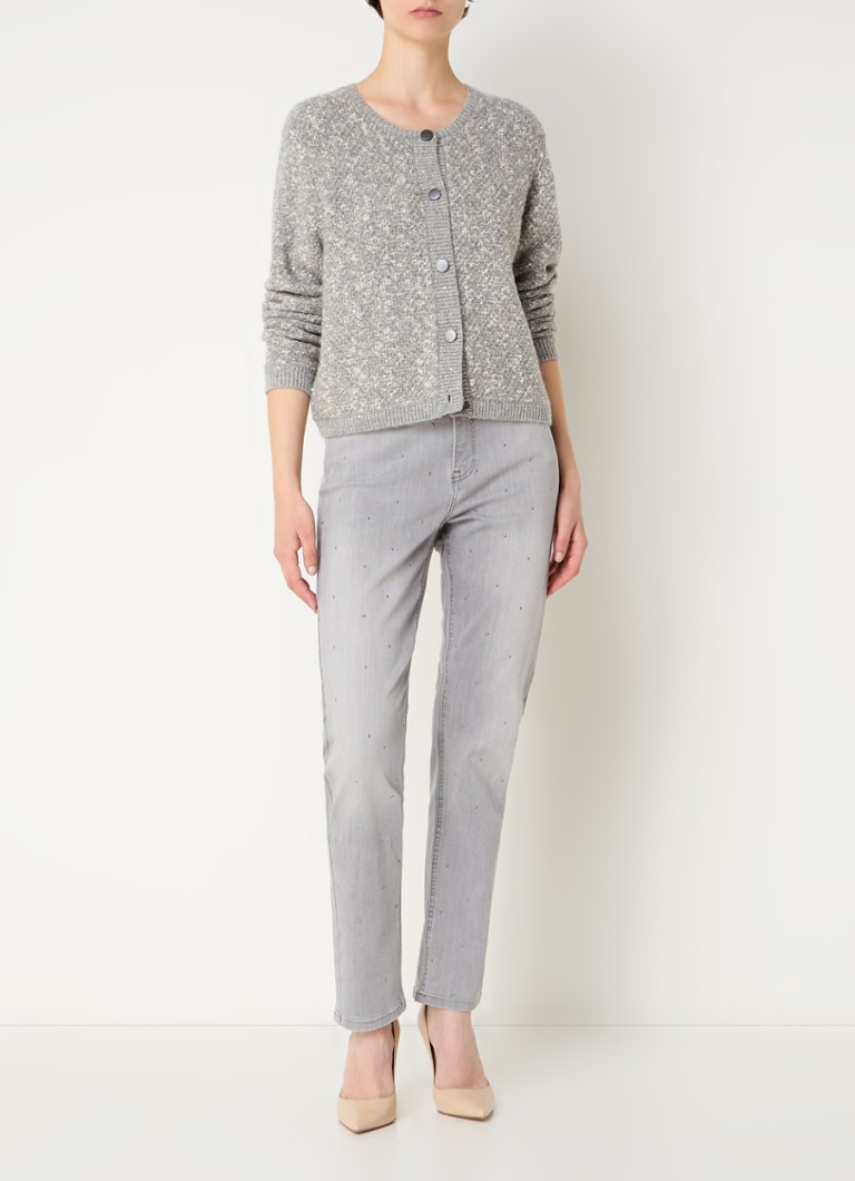 Expresso Chunky knit cardigan with lurex and sequins