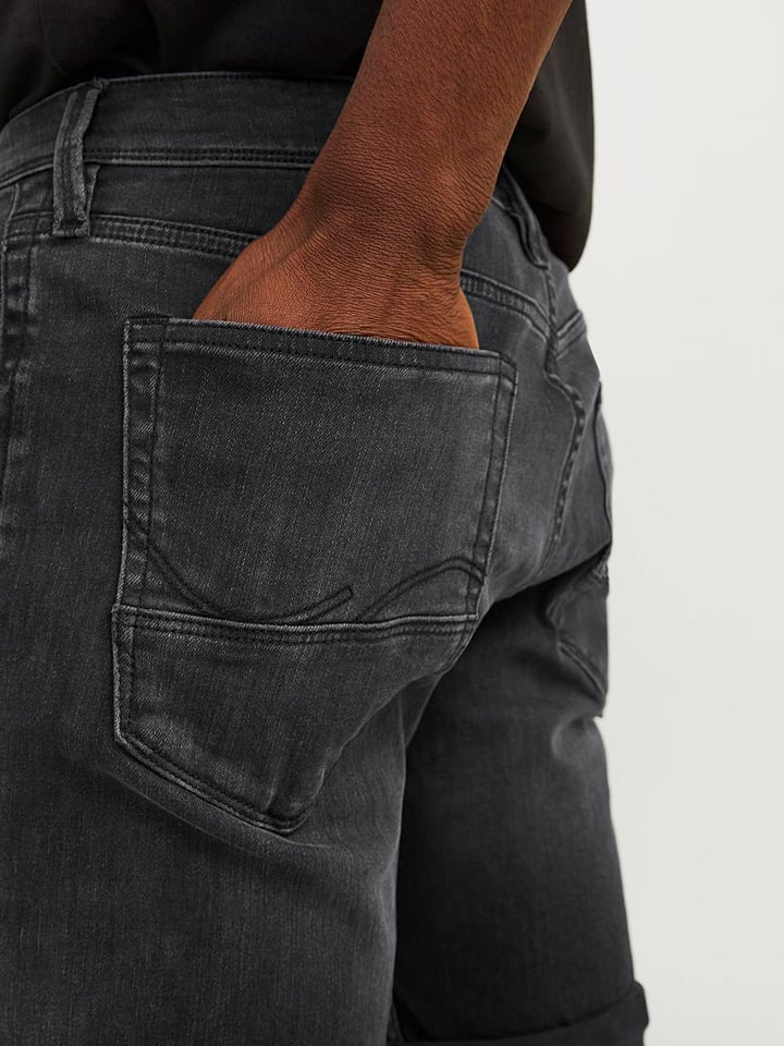 Jack & Jones Jeans-Shorts in Anthrazit günstig kaufen