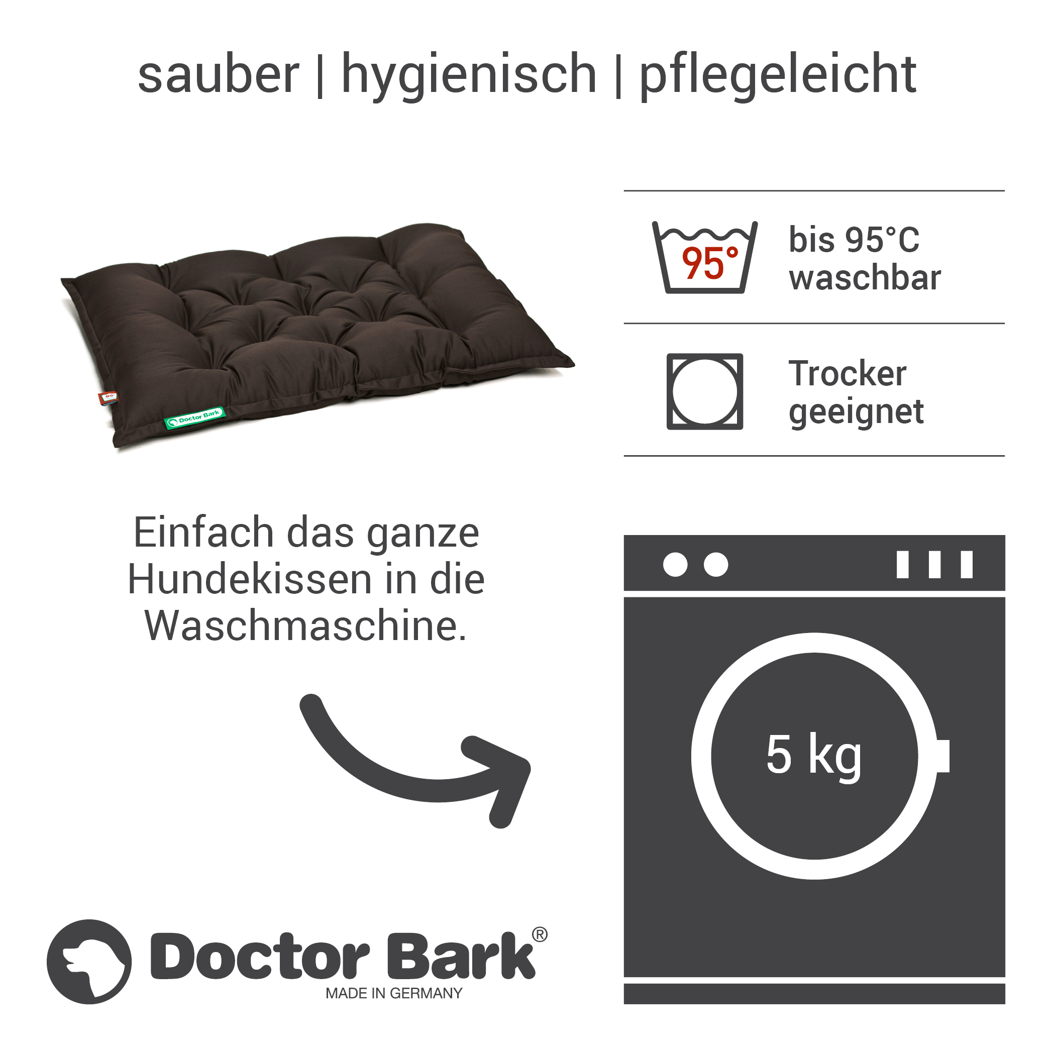 Doctor Bark Hundekissen Doctor Bark Liegekissen Urban sandbraun L