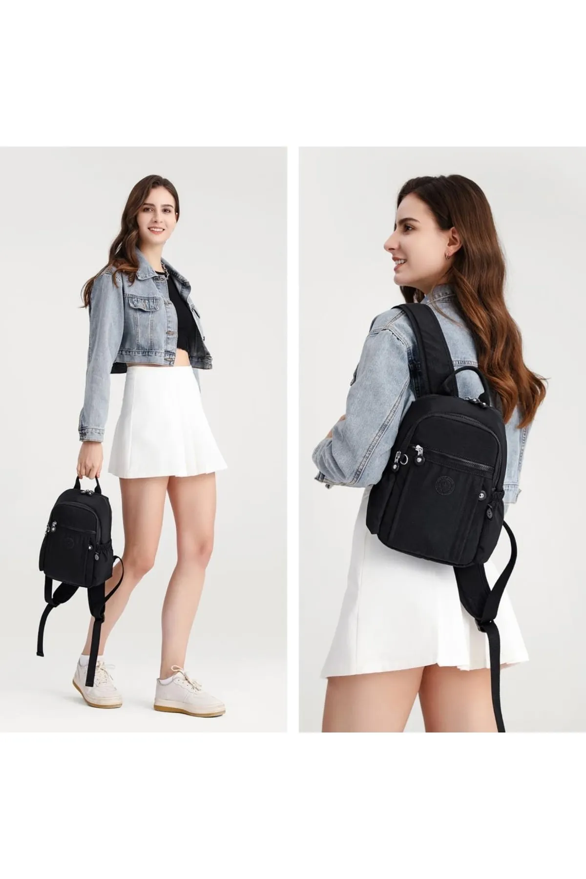 SMART BAGS  Kleiner Damen-Rucksack aus Crinkle-Stoff 3179