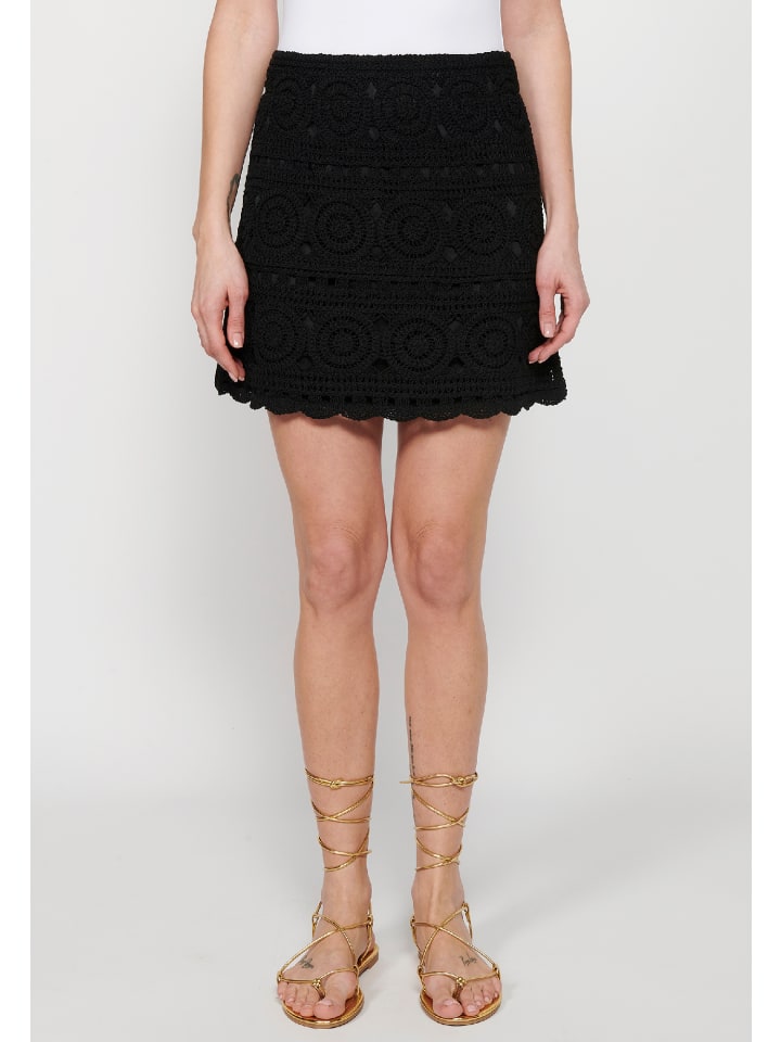 KOROSHI KURZER SKIRT in schwarz günstig kaufen