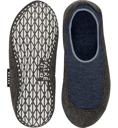 Falke, Serie Cosyshoe, Merinowolle, grau-jeansblau