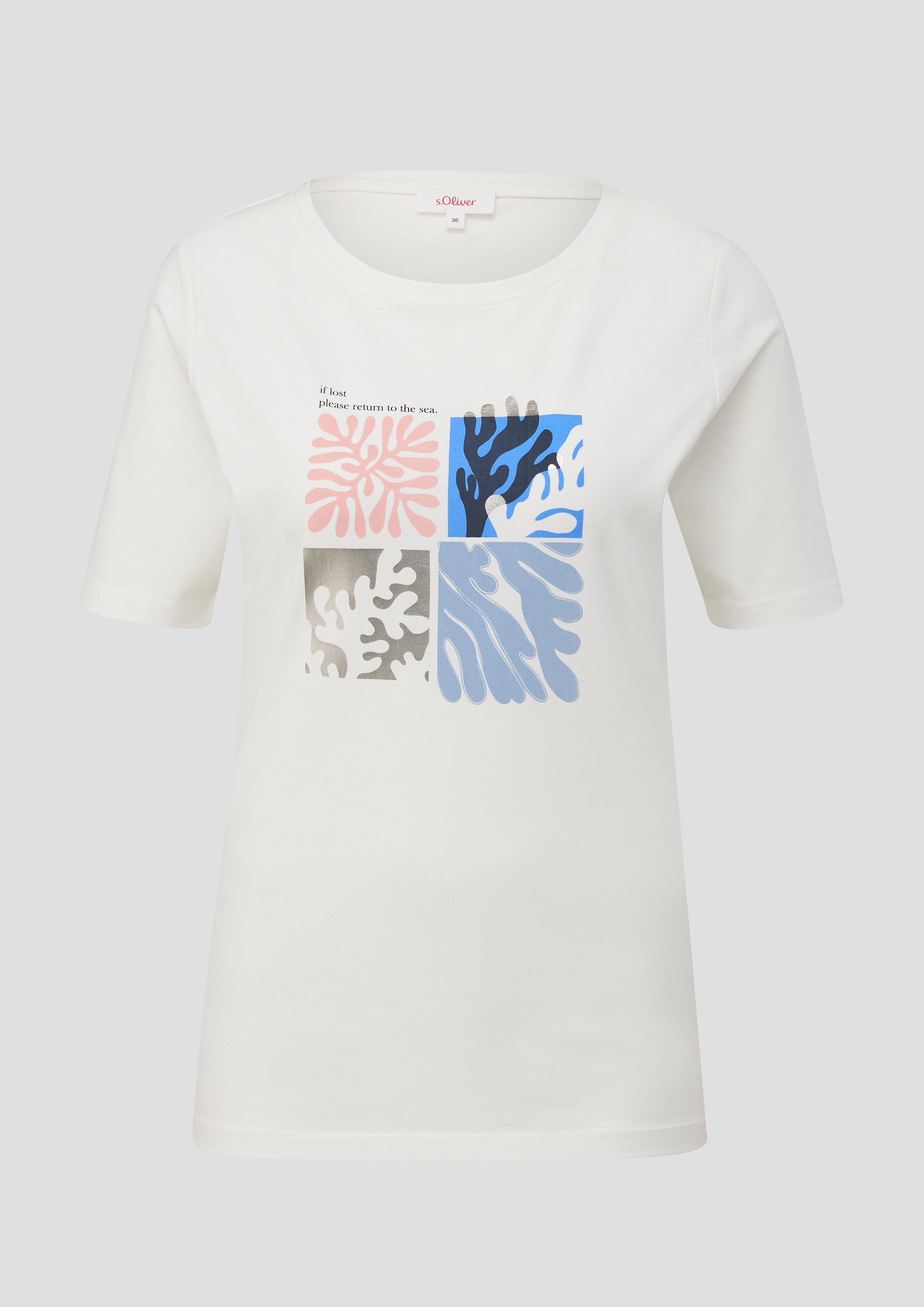 T-Shirt mit Frontprint  2144441-02D0