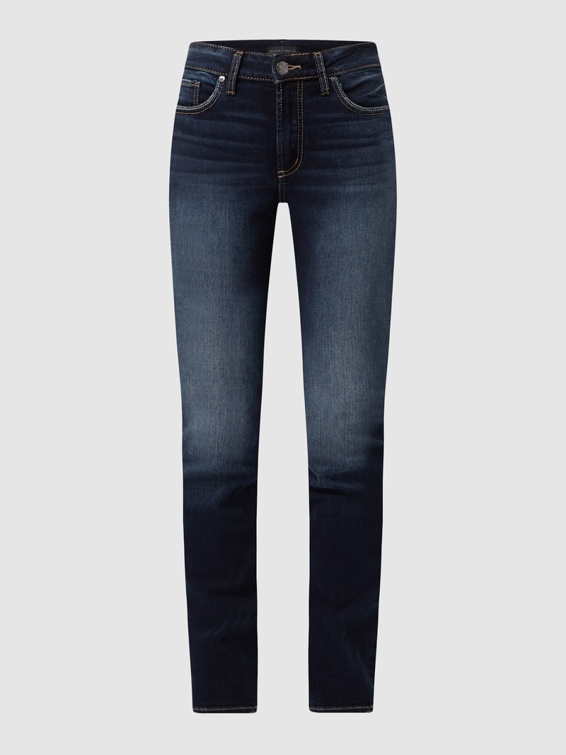Curvy Fit Jeans mit Stretch-Anteil Modell 'Avery' in dunkelblau