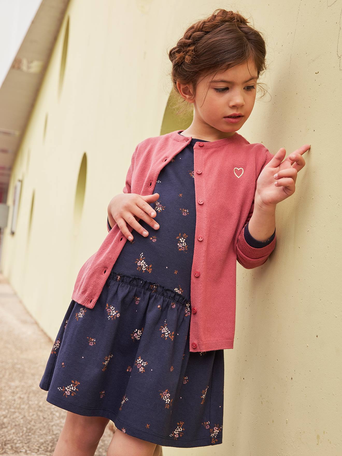 Gilet Basics personnalisable fille bleu glacier